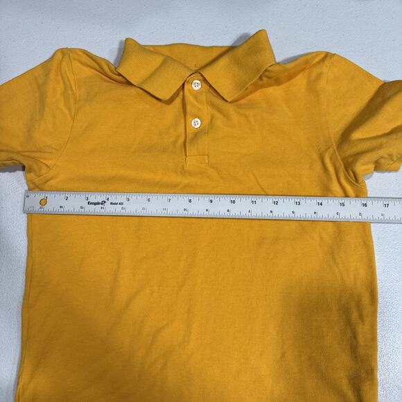 The Childrens Place School Uniform Short Sleeves Polo Shirts Yellow Blue L 10-12 - Picture 8 of 14
